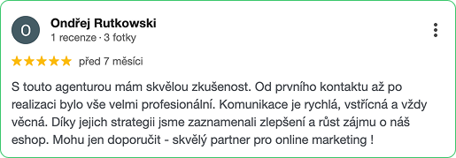 Recenze klienta Buben Media 7